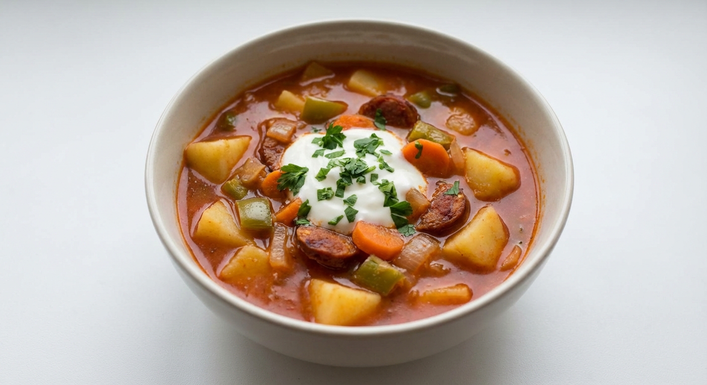 Ziemniaczana Zupa z Chorizo i Papryką