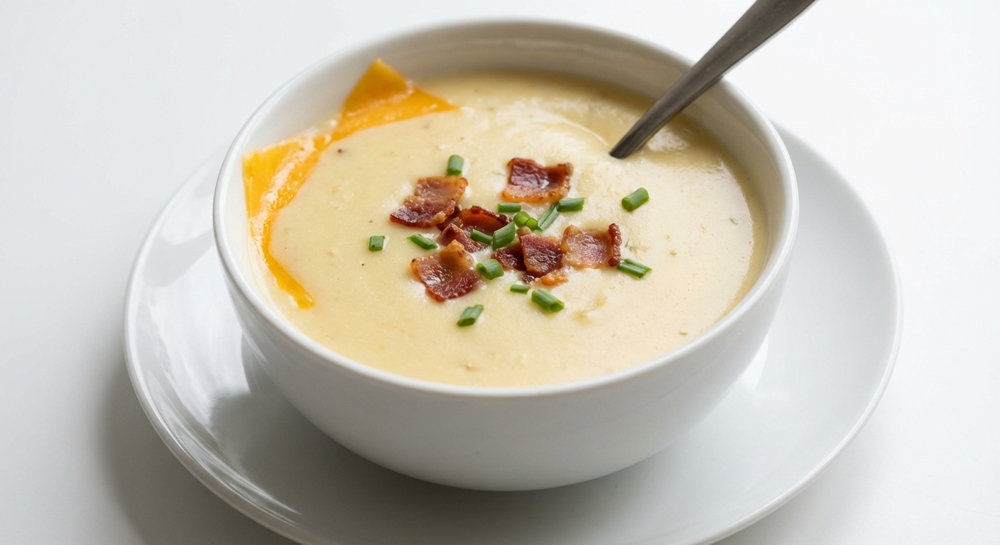 Kremowa Zupa Ziemniaczana z Cheddarem i Boczkiem