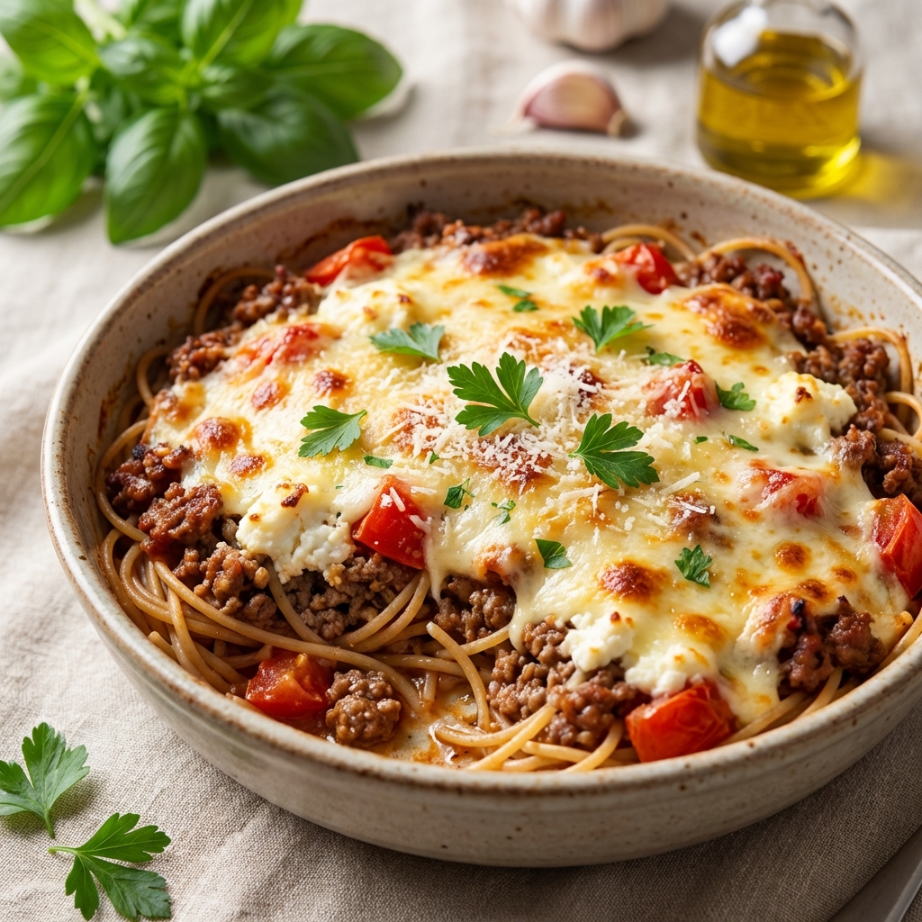 Zapiekanka z Wołowiną, Ricottą i Mozzarellą