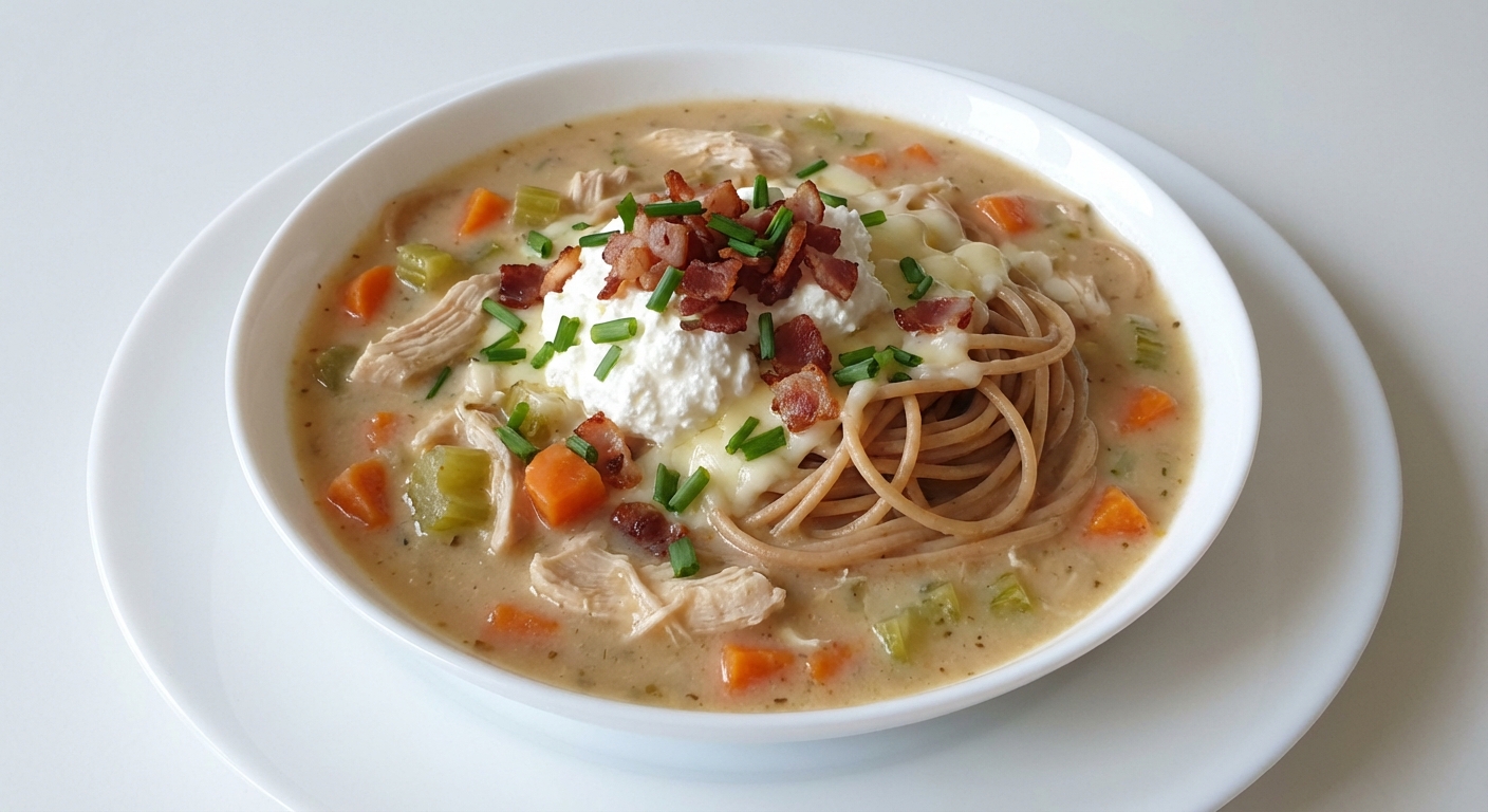 Kremowa Zupa Kurczakowa z Twarogiem