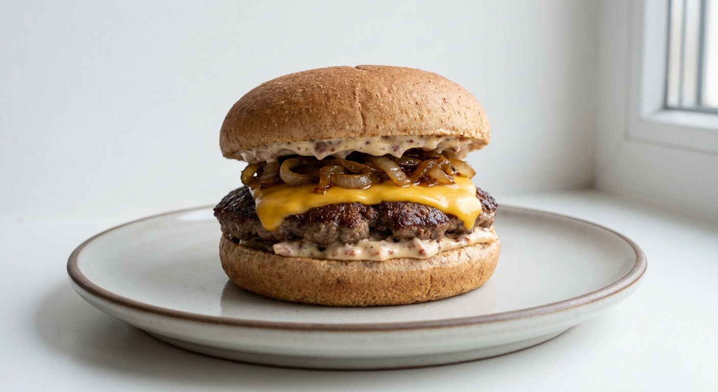 Wołowy Smash Burger z Baconnaise