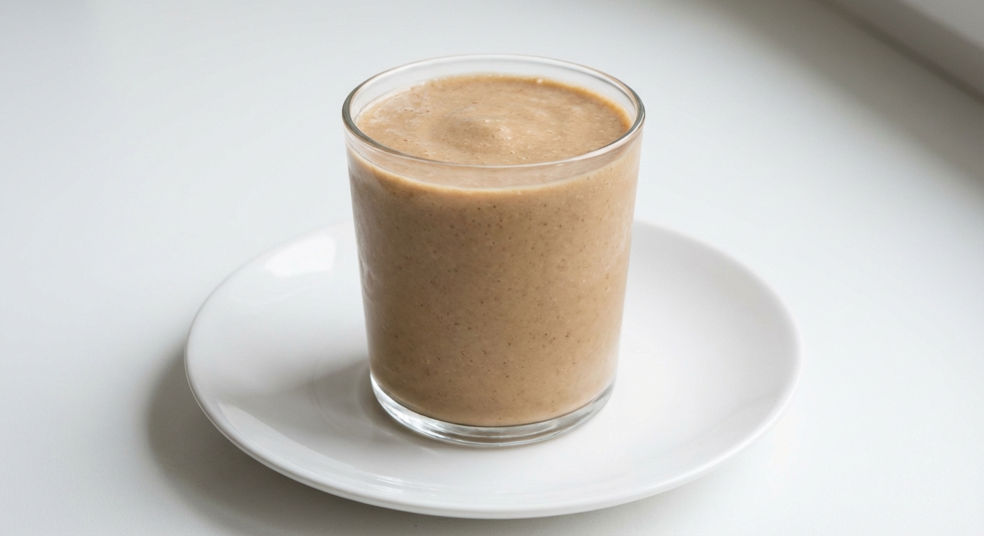 Kawa, banan i masło migdałowe