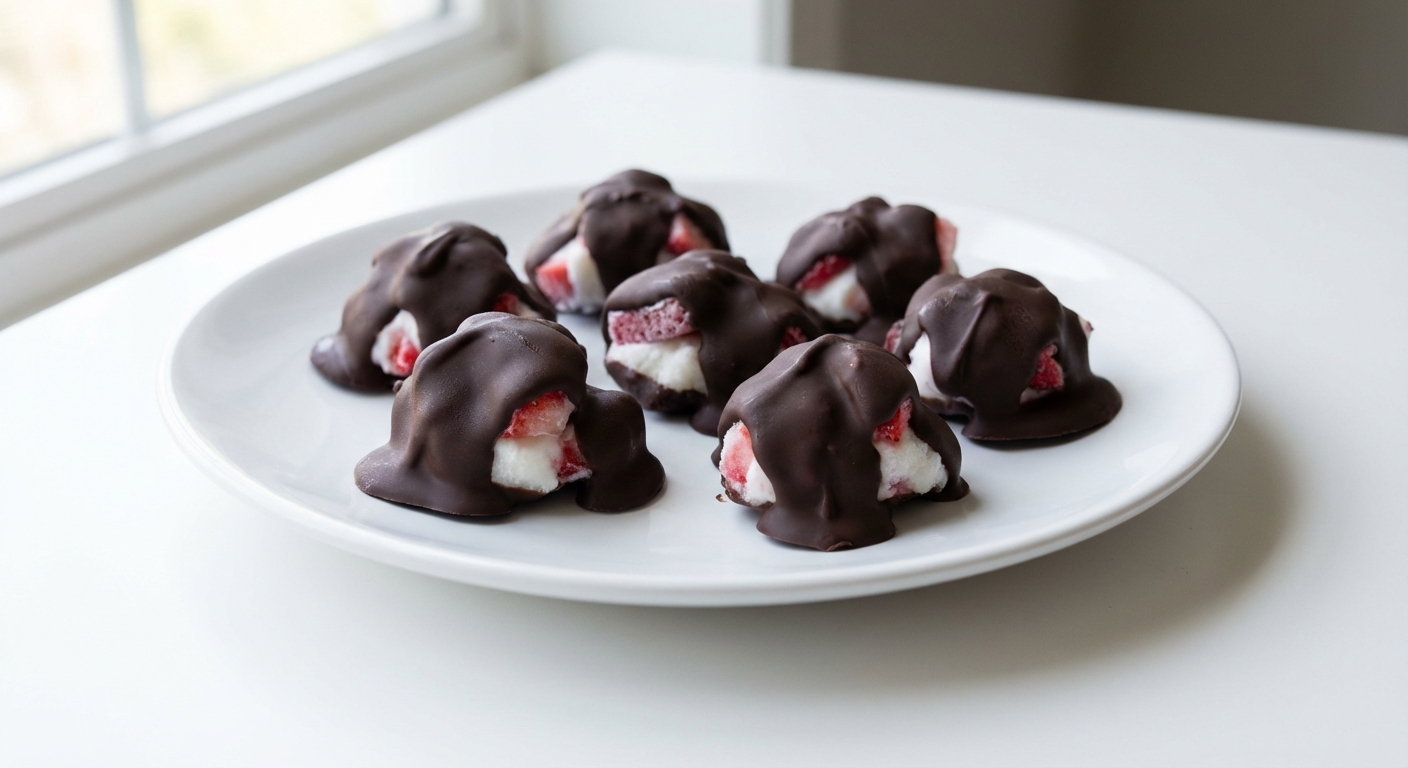 Truskawki w czekoladzie z jogurtem