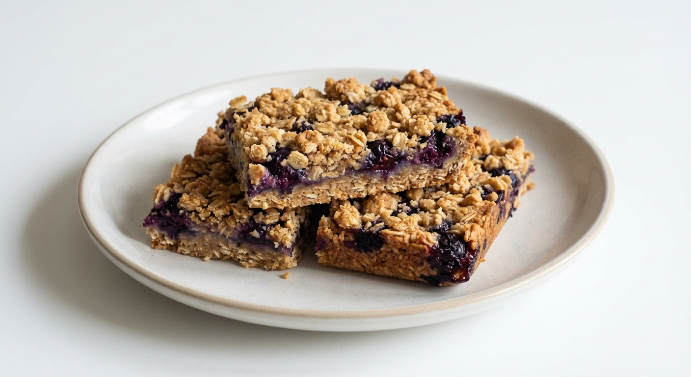 Owsiane Batoniki z Borówką i Miodem