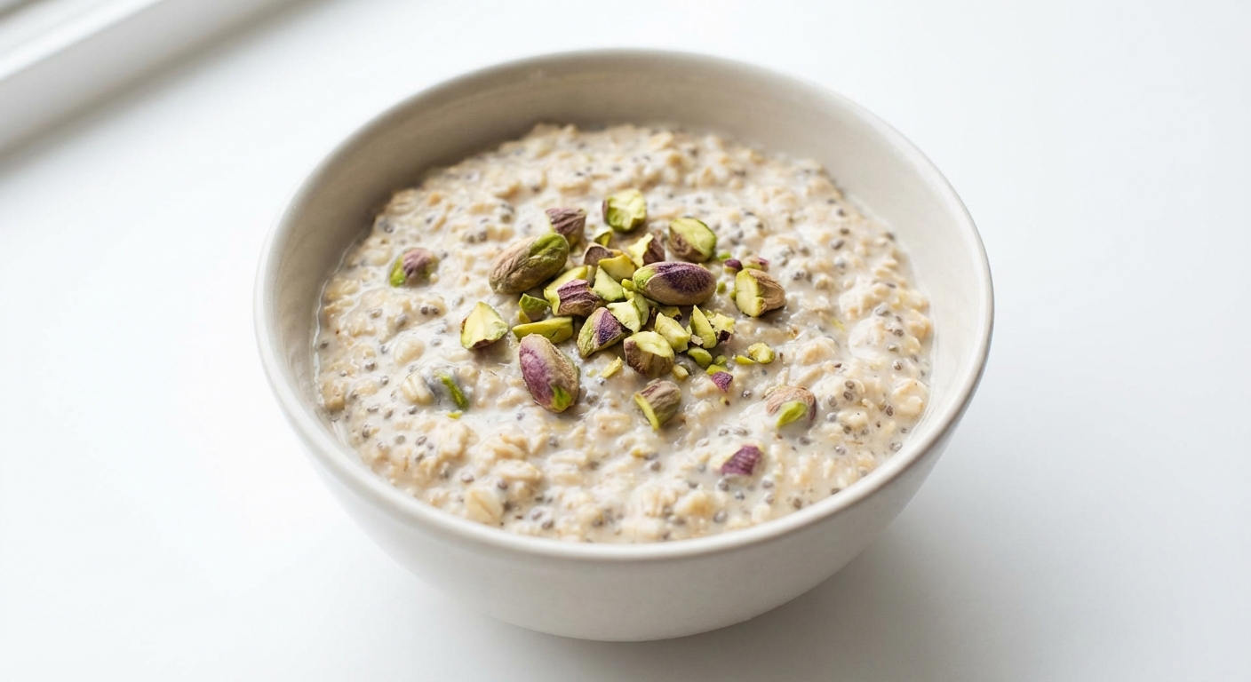 Nocna Owsianka z Pistacjami i Chia