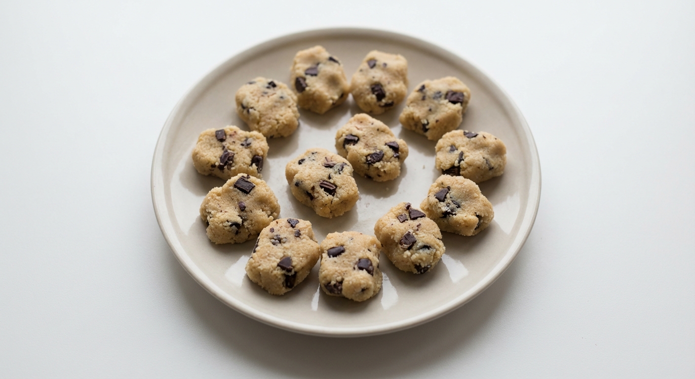 Keto Ciasto Ciasteczkowe z Czekoladą (Bez Pieczenia)