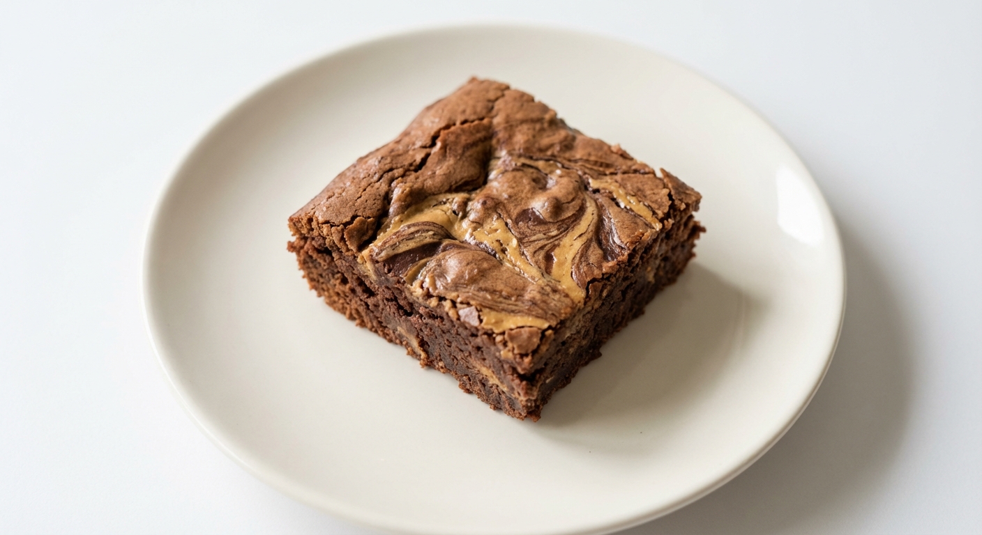 Keto Brownie z Masłem Orzechowym i Czekoladą