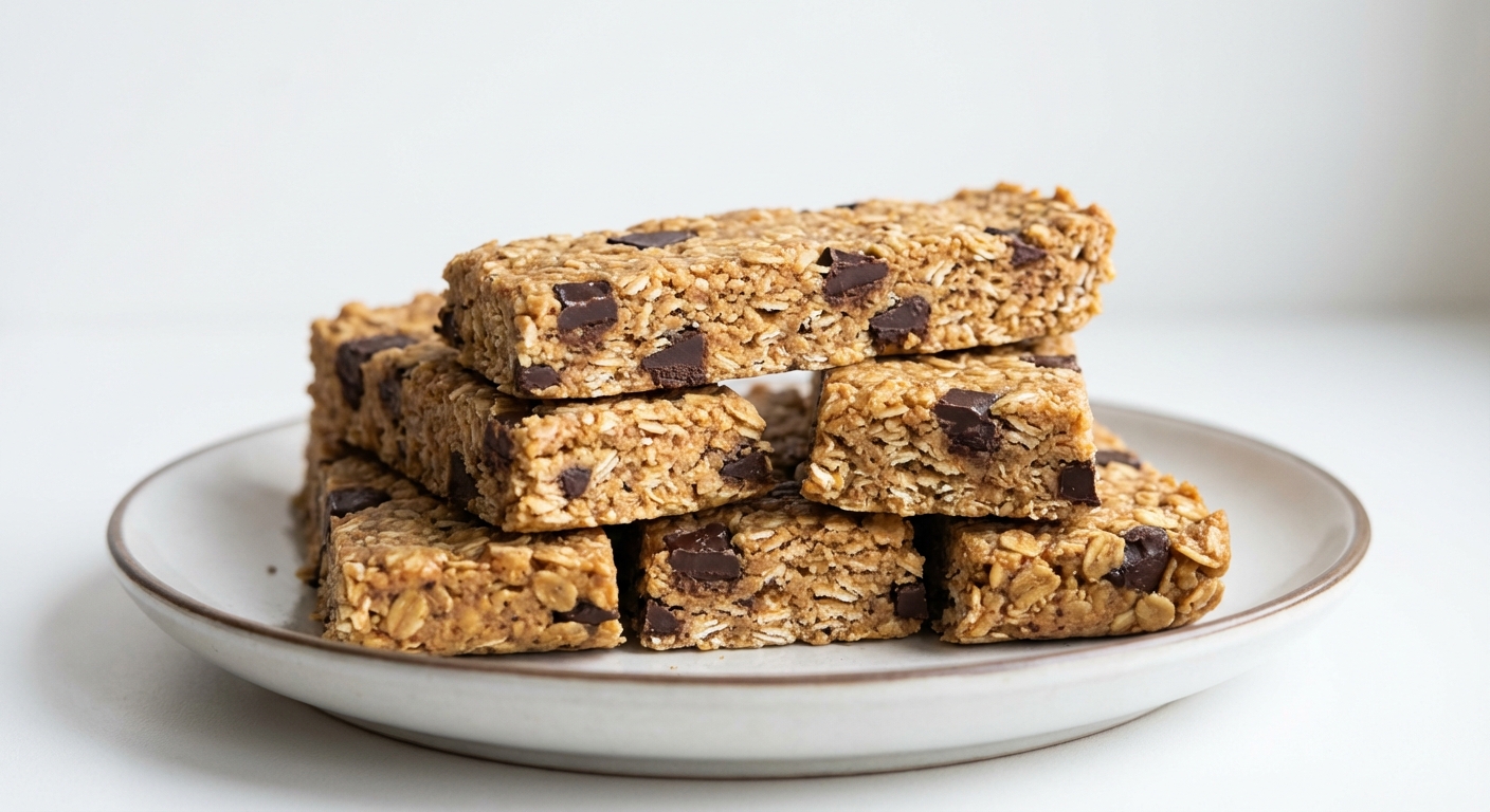 Owsiane batoniki proteinowe z czekoladą