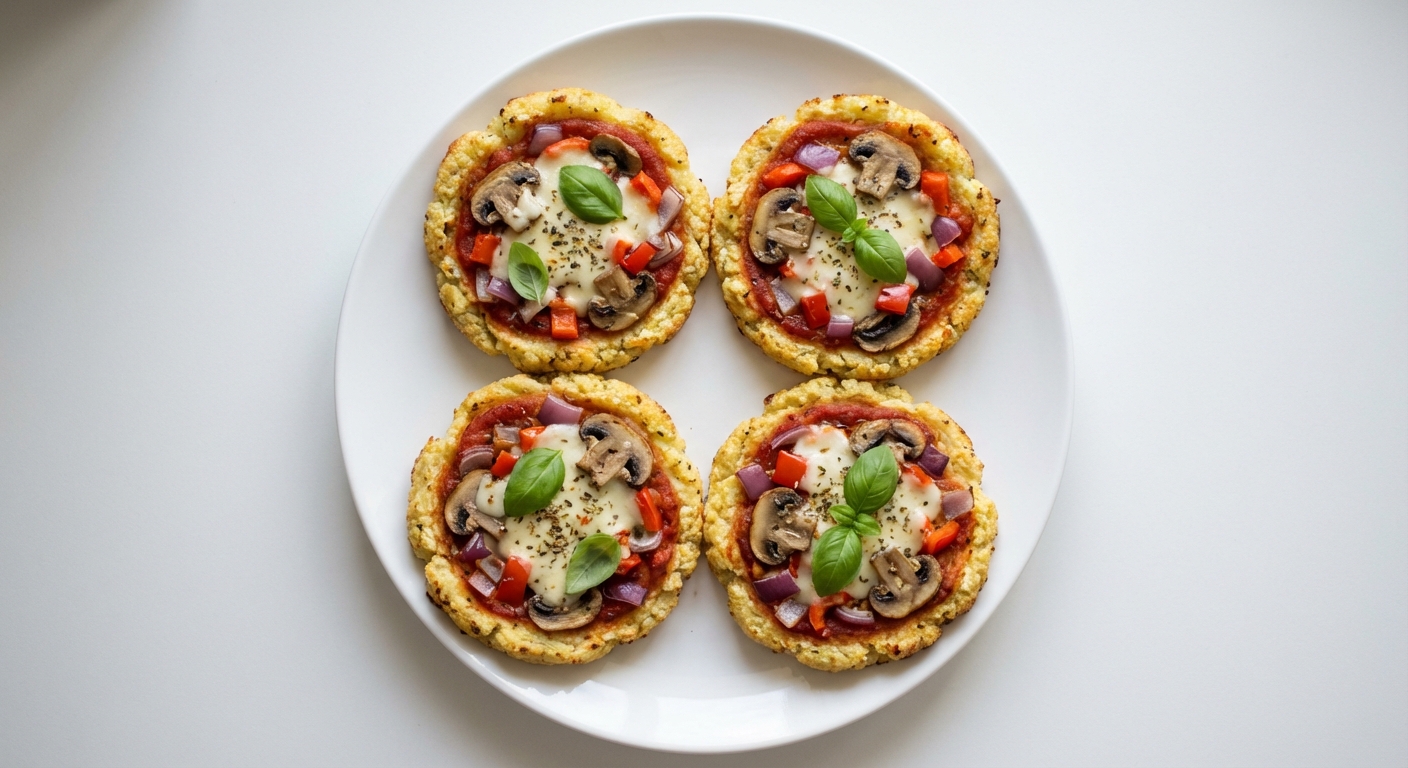 Kalafiorowe Miseczki Pizzowe z Warzywami