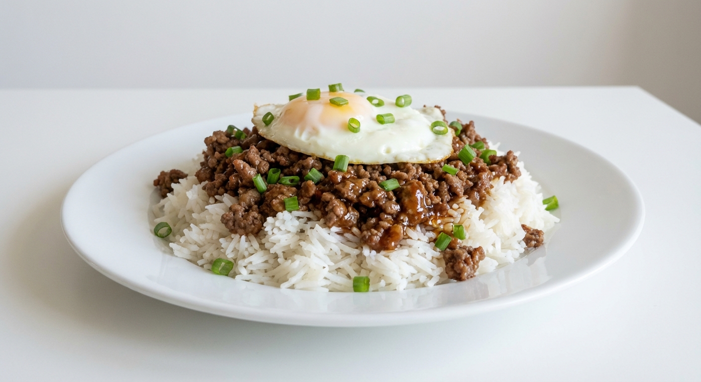 Wołowina z Miodem i Jajkiem na Ryżu