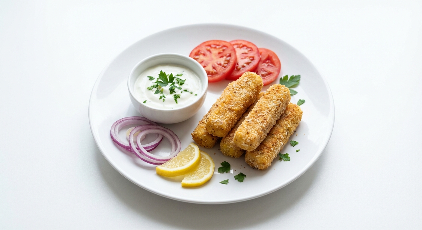 Panierowana Mozzarella z Jogurtowym Dipem