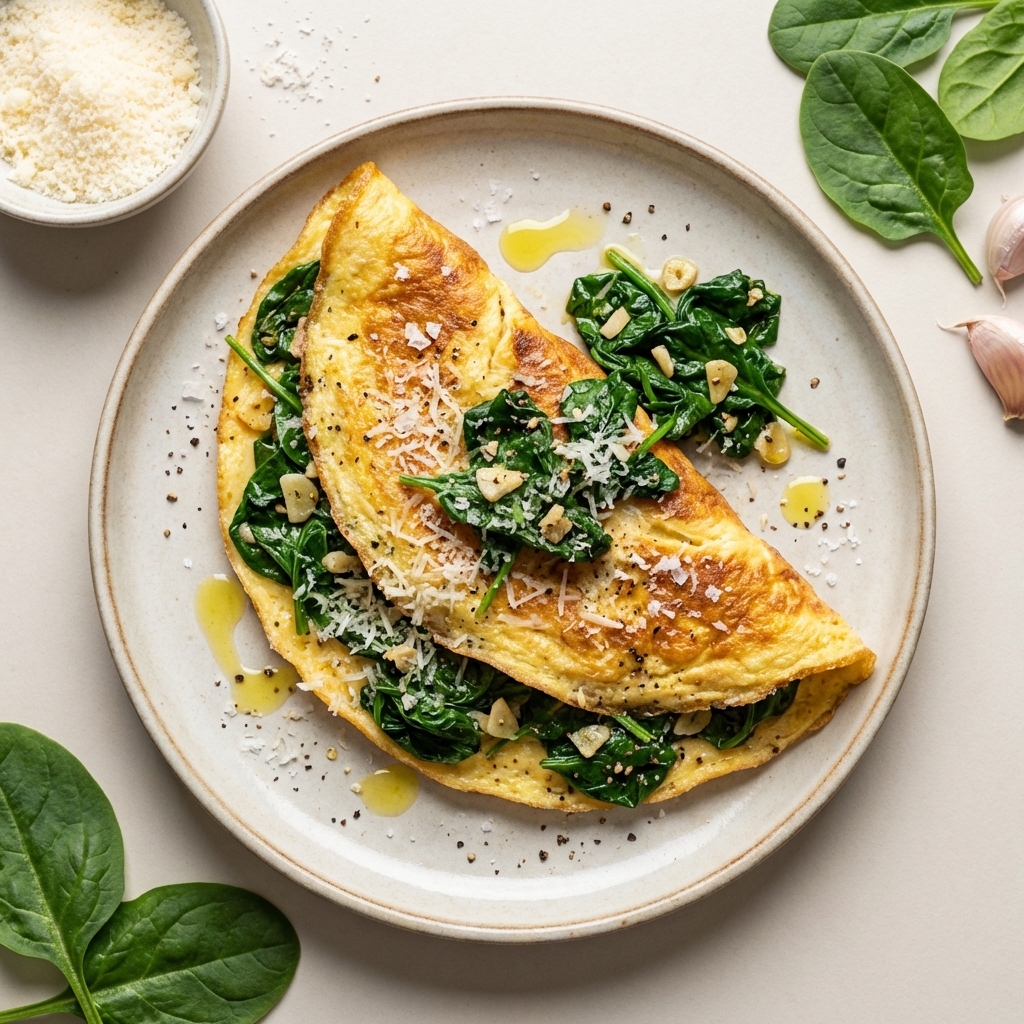 Omlet ze Szpinakiem i Parmezanem