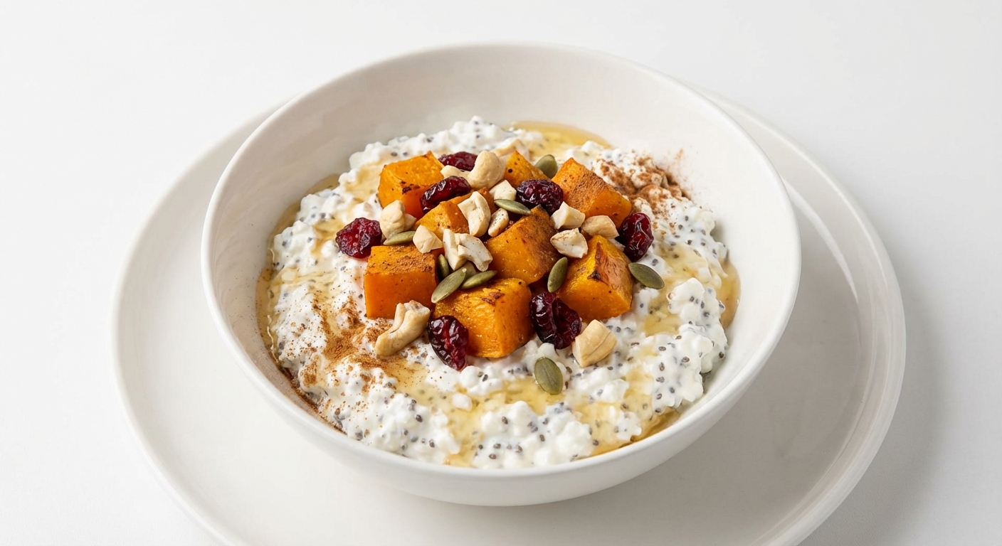 Serek Wiejski z Dynią, Chia i Miodem