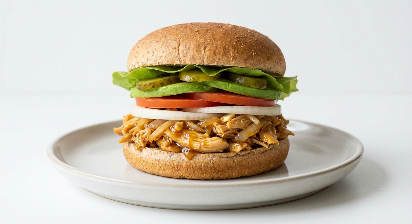 Burger z Szarpanego Kurczaka w Miodzie