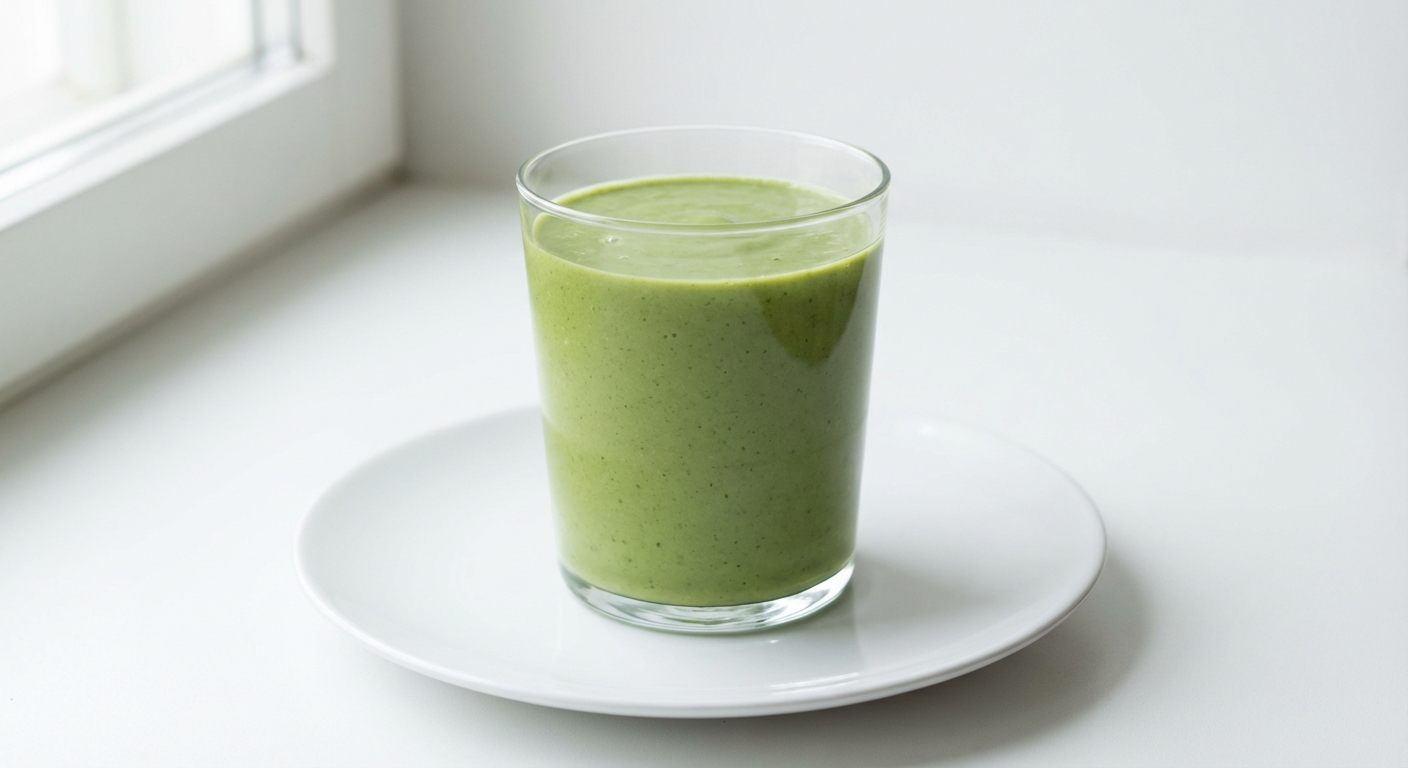 Zielony koktajl z ananasem, bananem i miodem