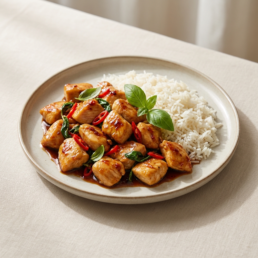 Kurczak z Bazylią, Chili i Miodem