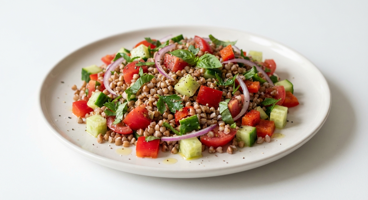 Sałatka z Kaszy Gryczanej z Warzywami