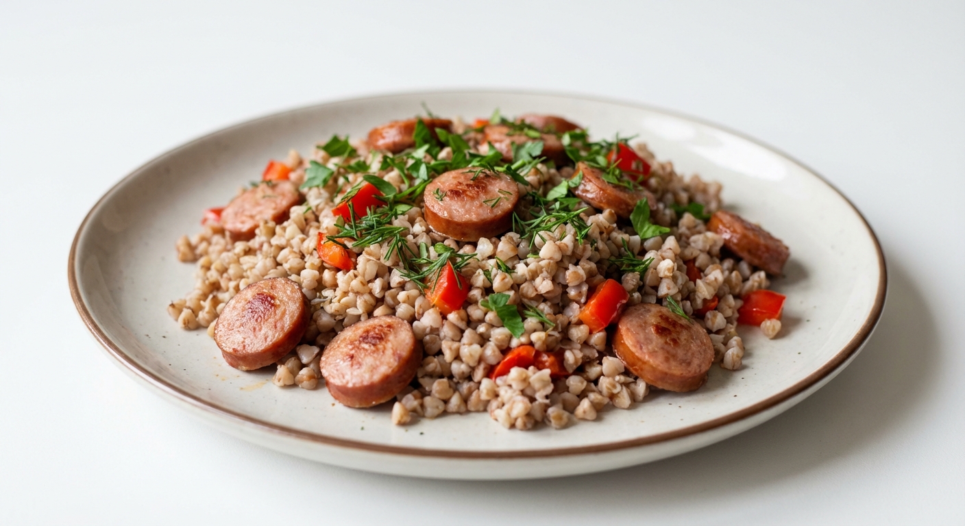 Gryczana z Kiełbasą, Papryką i Ziołami