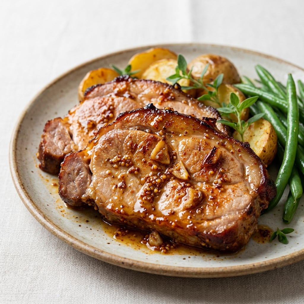 Karkówka w miodowo-musztardowej glazurze