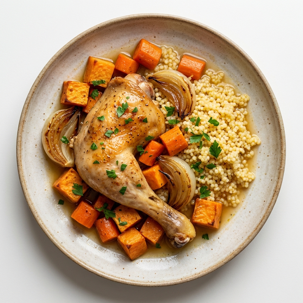 Jaglana z Kurczakiem i Batatami