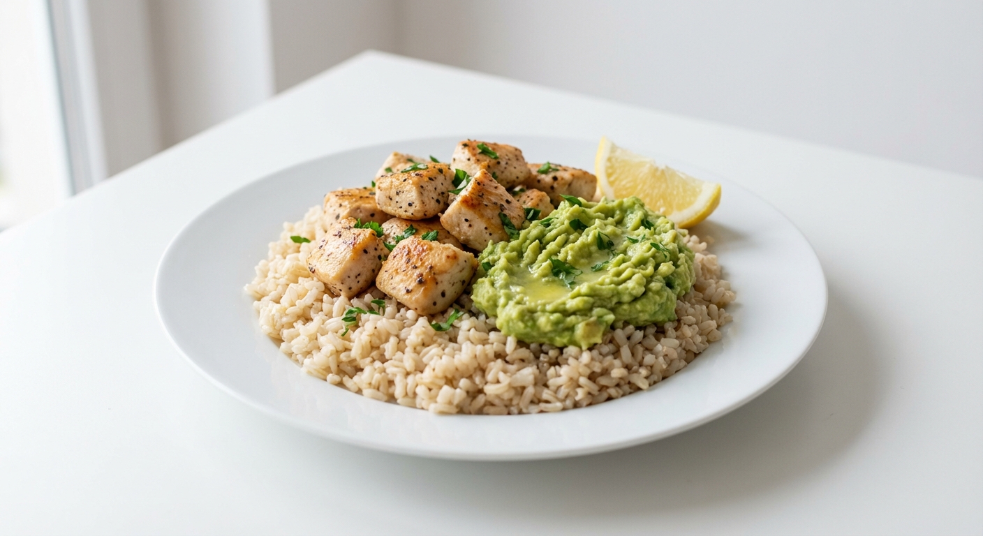 Ryż z Kurczakiem i Awokado