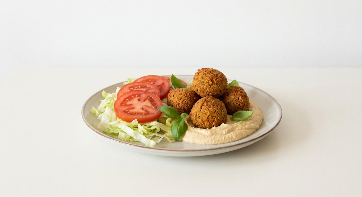 Falafel z Hummusem, Pomidorem i Sałatą