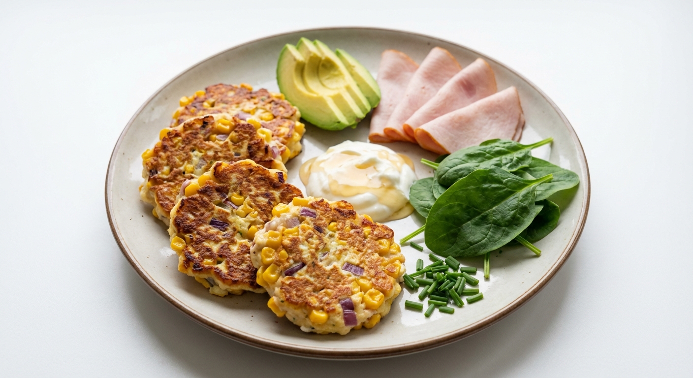 Placki z Ricotty, Kukurydzy i Indyka