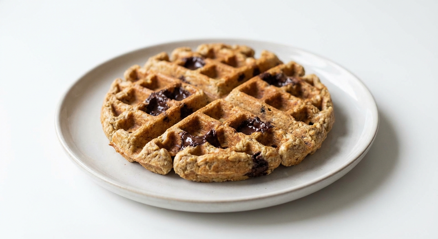 Owsiane gofry bananowe z czekoladą