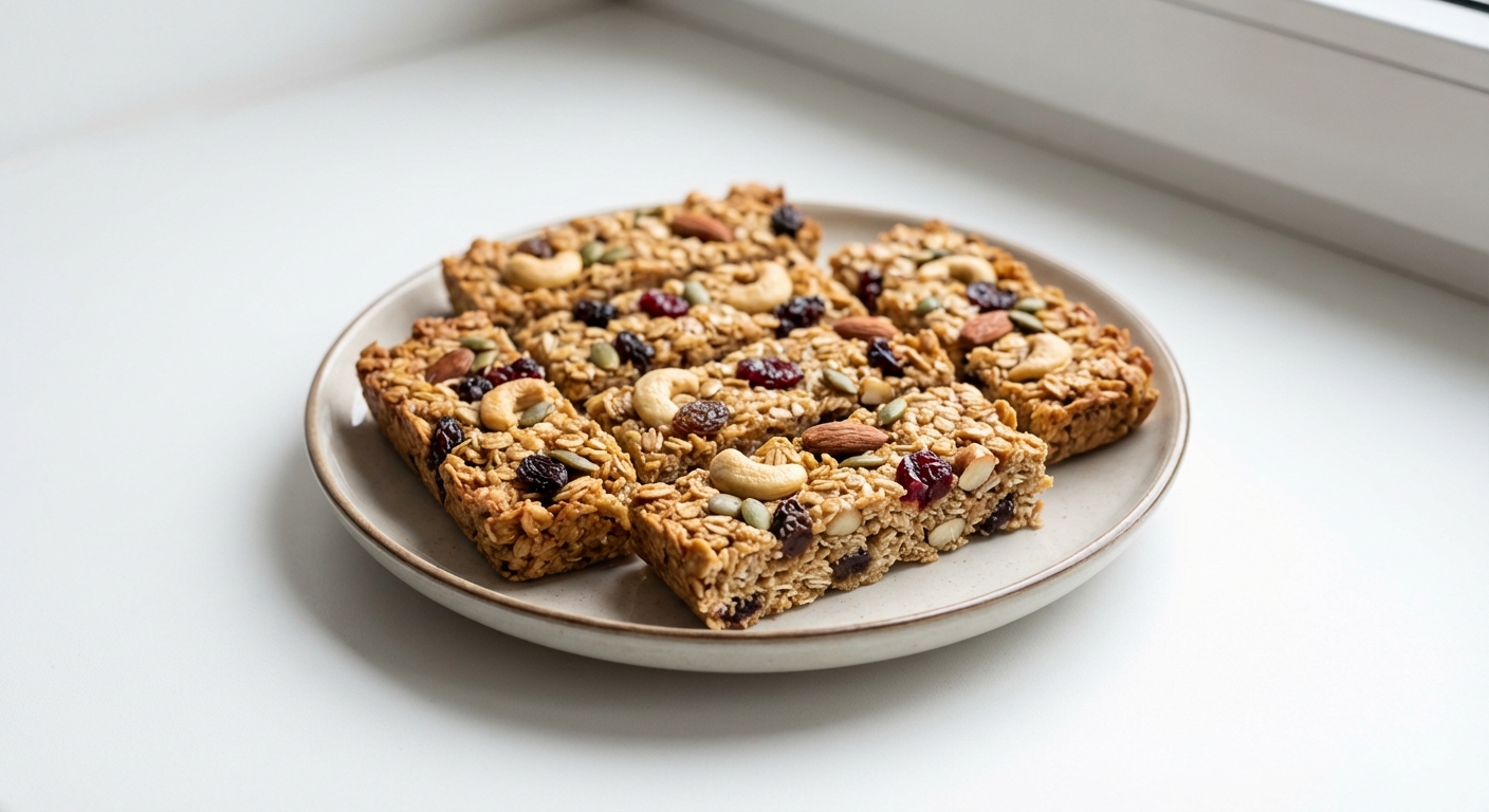 Owsiane Batony z Miodem i Orzechami