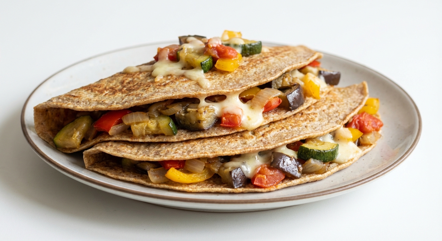 Pełnoziarniste Naleśniki z Warzywami i Mozzarellą