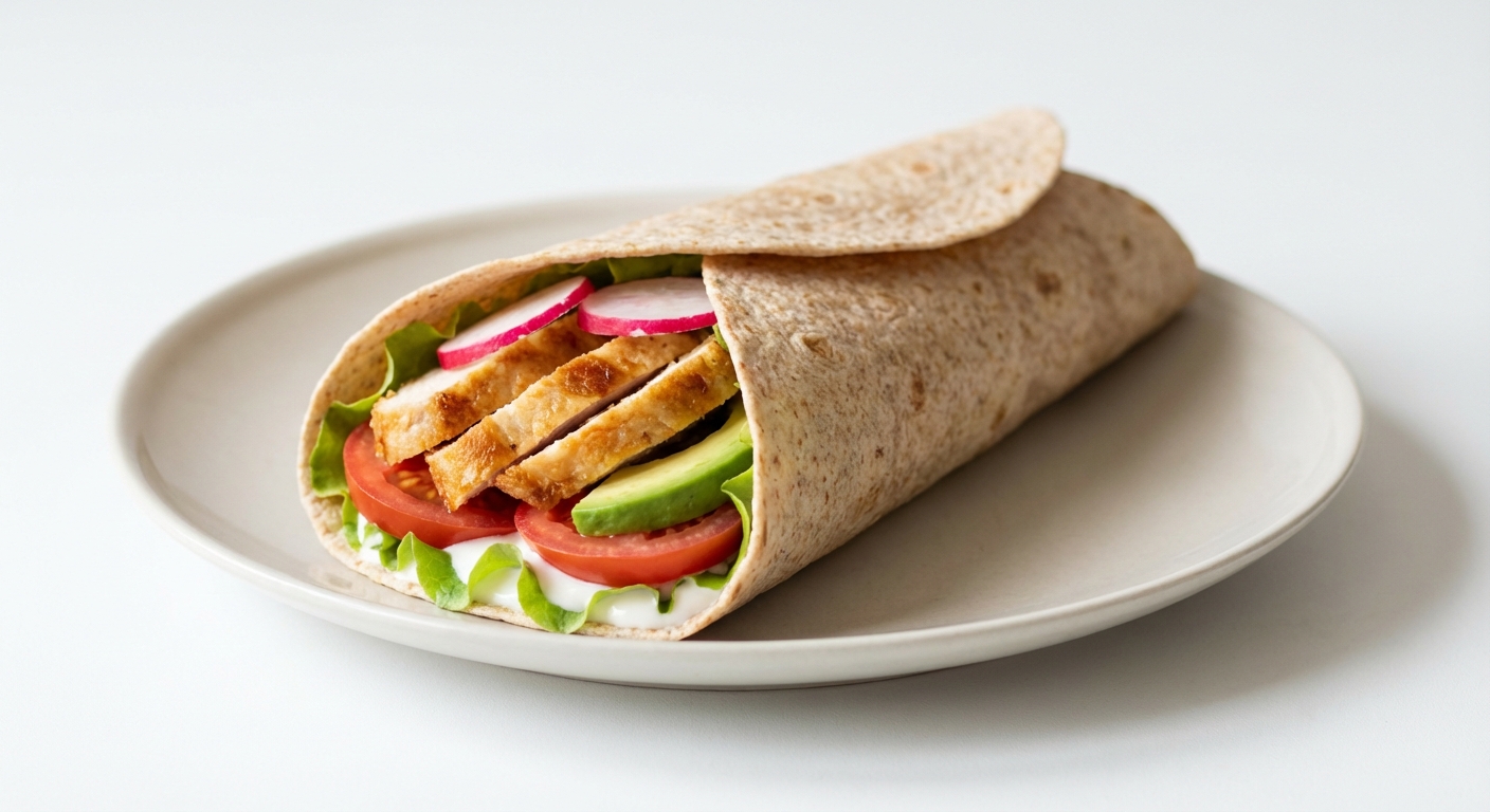 Wrap z Indykiem, Awokado i Rzodkiewką