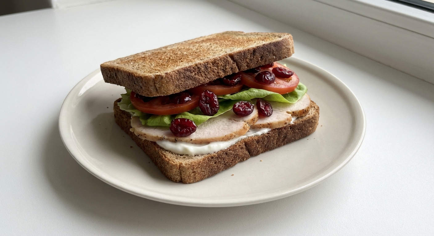 Razowa Kanapka z Indykiem i Żurawiną