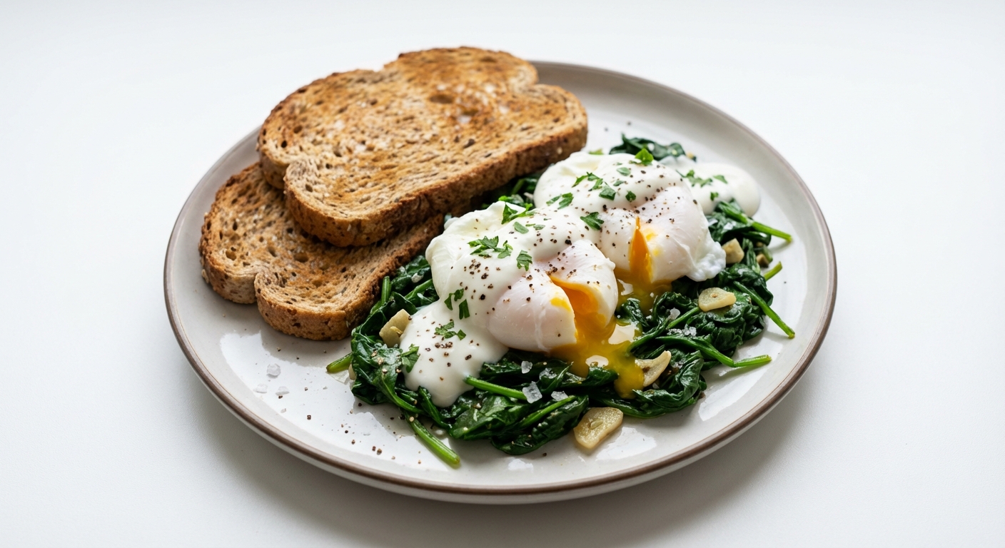 Jajka w Koszulce ze Szpinakiem