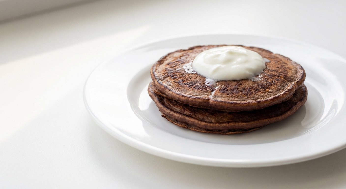 Kakao-Twarogowe Naleśniki z Jogurtem