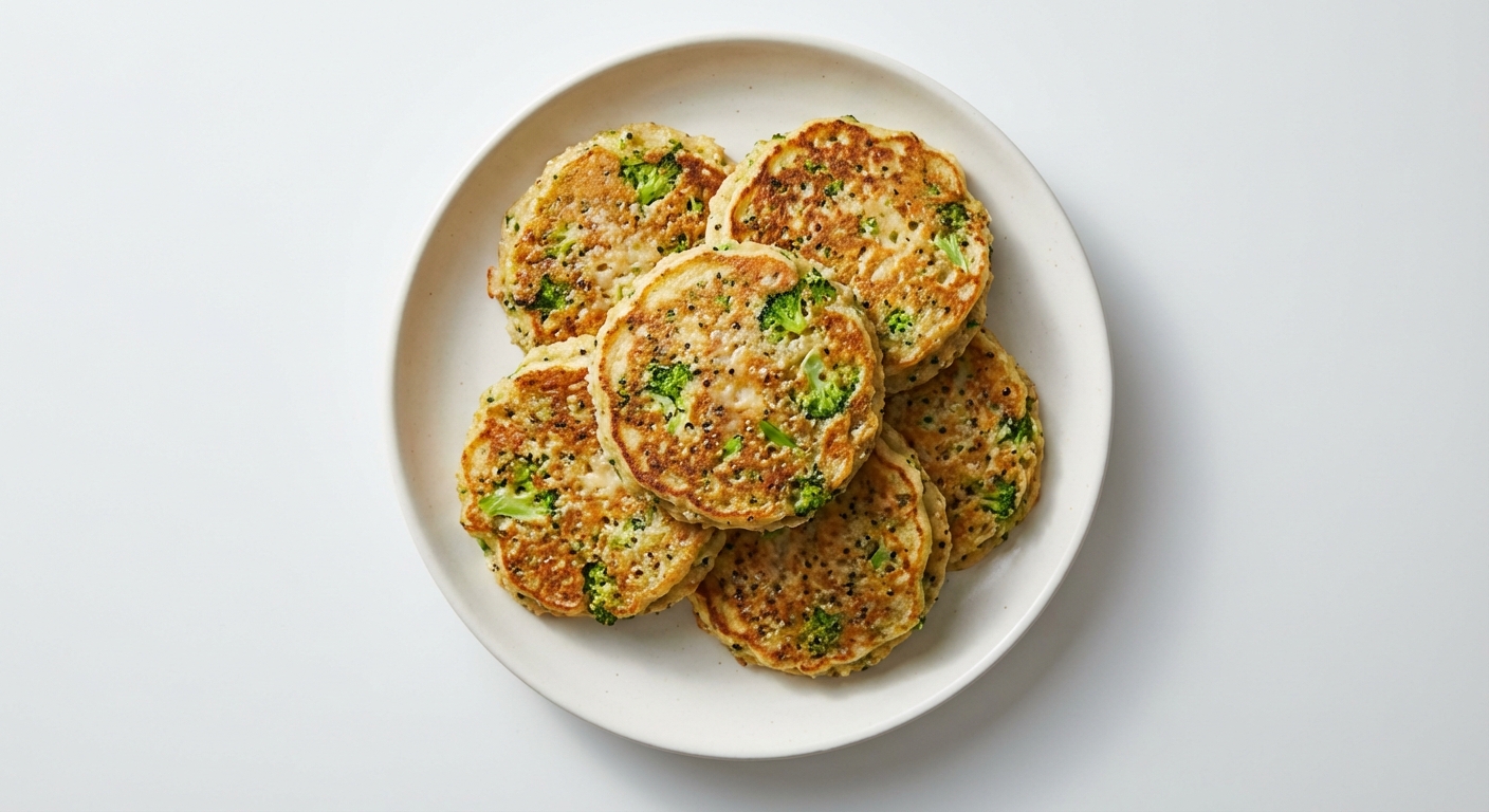 Placuszki z Quinoa, Brokułów i Parmezanu