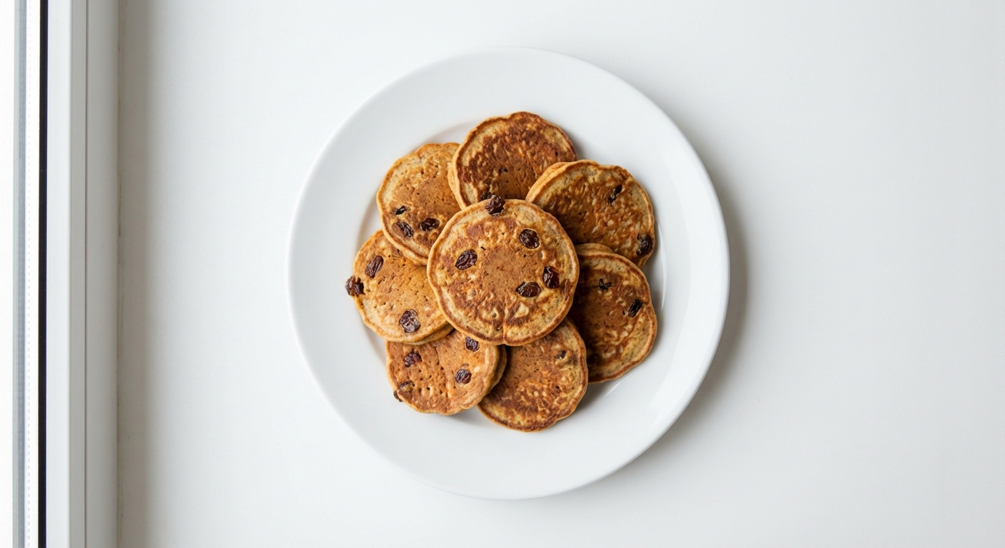 Pełnoziarniste placuszki marchewkowe z rodzynkami