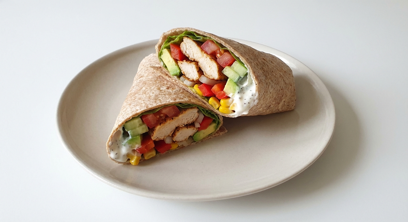 Pełnoziarniste Burrito z Kurczakiem i Awokado