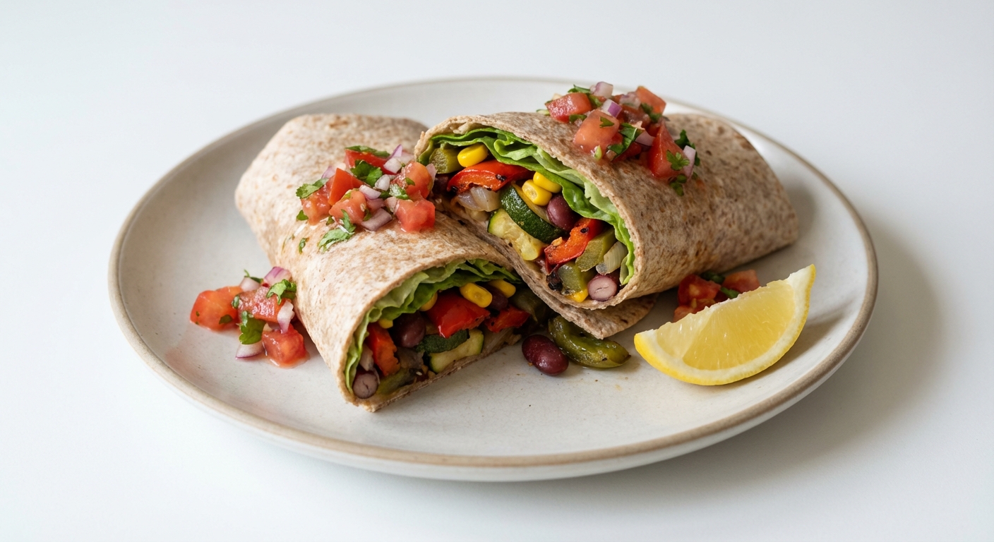 Pełnoziarniste Burrito z Fasolą i Warzywami
