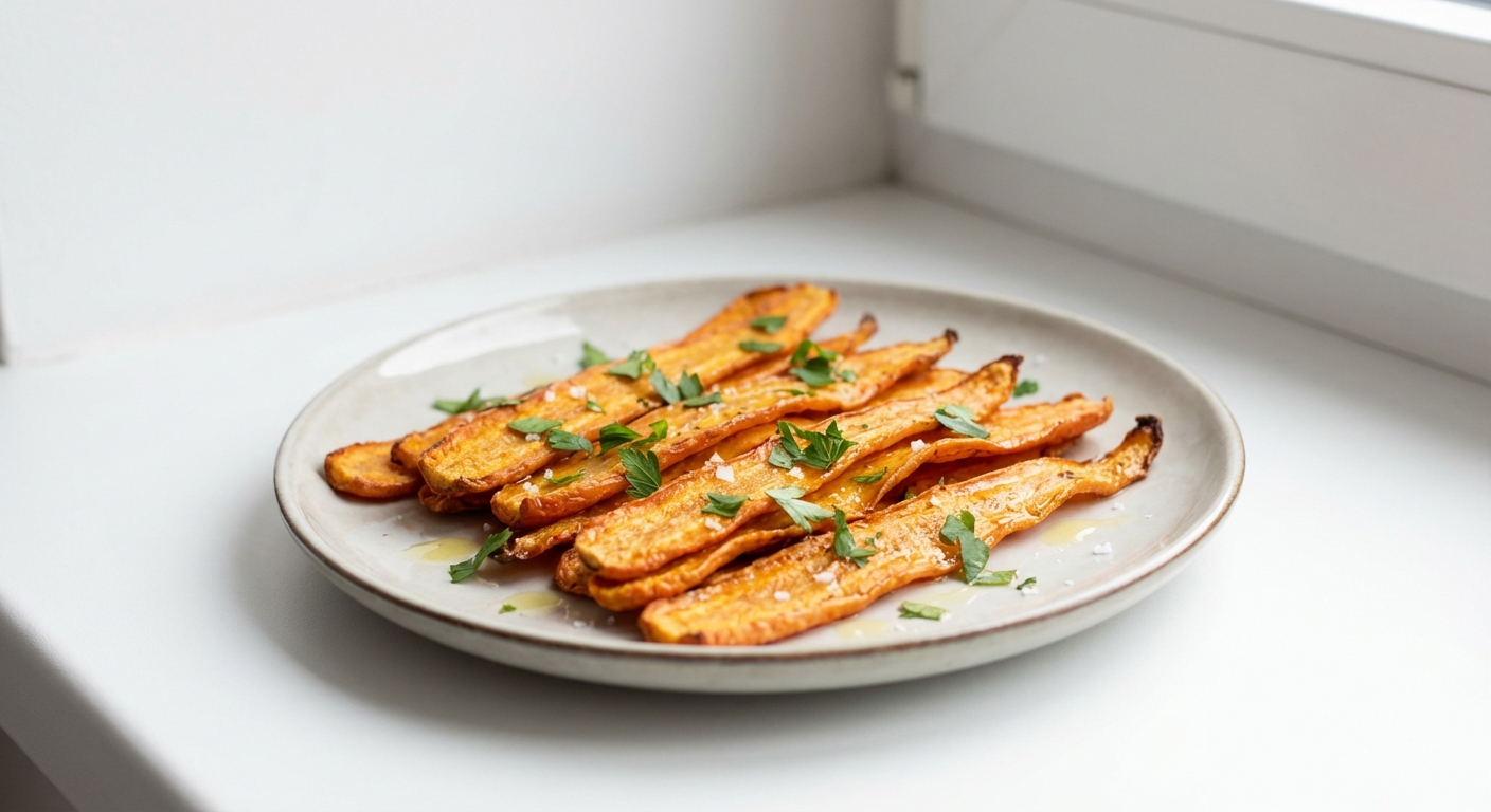 Chrupiące Marchewki Pieczone z Pietruszką