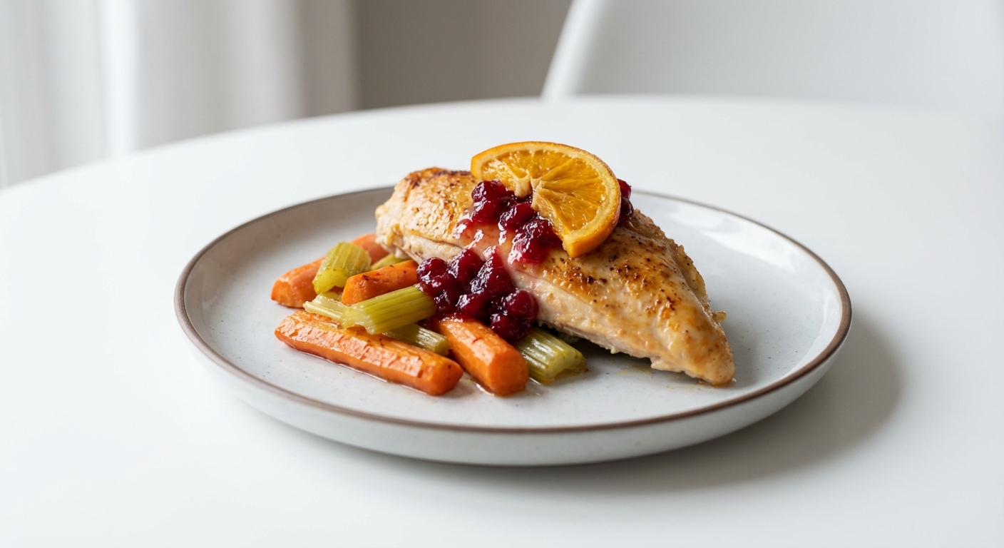 Pieczony Indyk z Żurawiną i Miodem