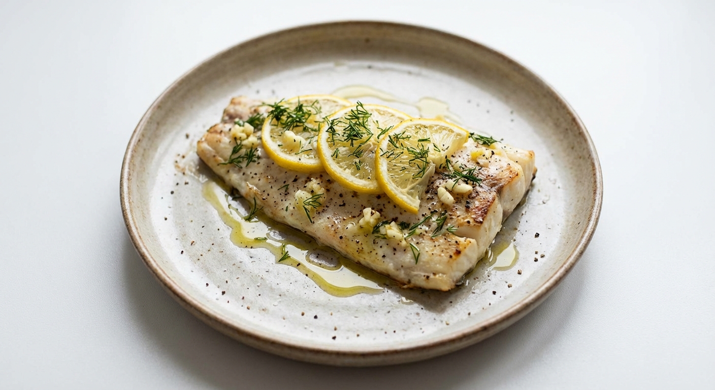 Dorsz pieczony z cytryną i koperkiem