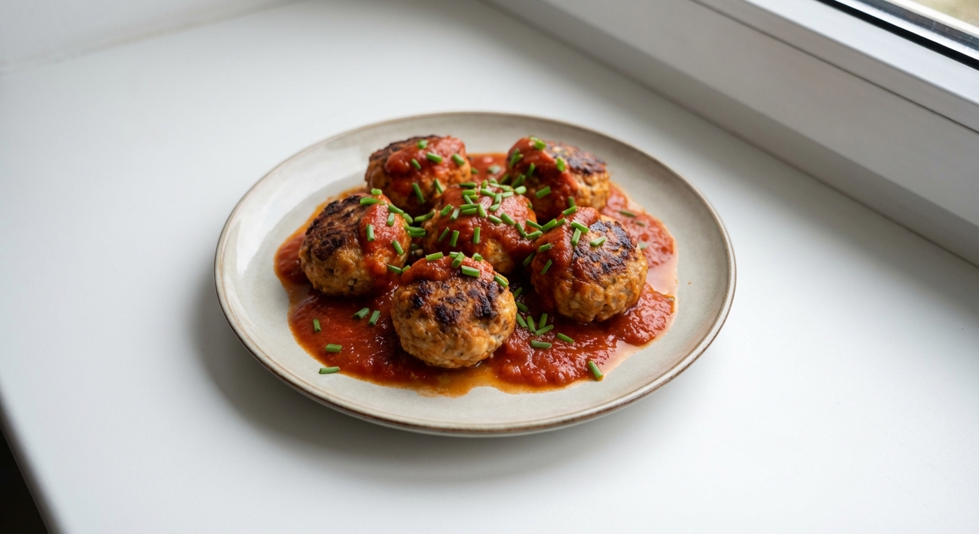 Klopsiki z Kurczaka w Sosie Pomidorowym