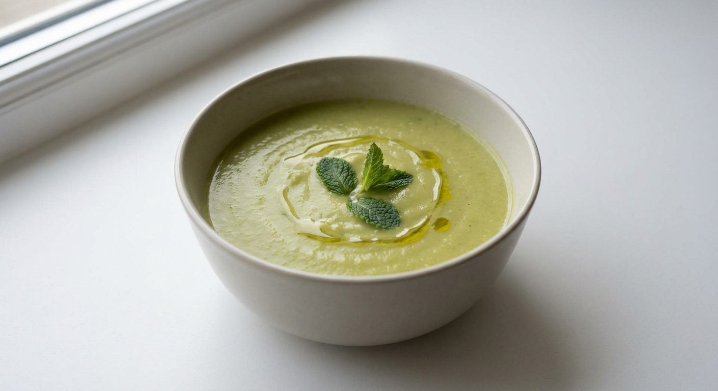 Krem z Groszku, Ziemniaka i Mięty