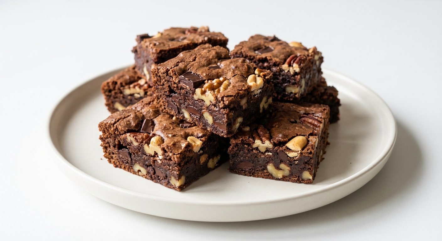 Brownie Daktylowe z Orzechami i Czekoladą