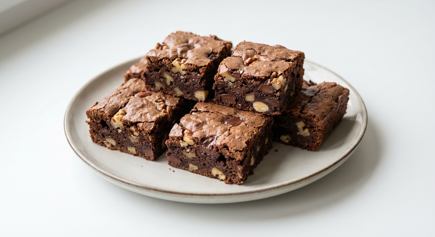 Migdałowe Brownie z Miodem i Orzechami