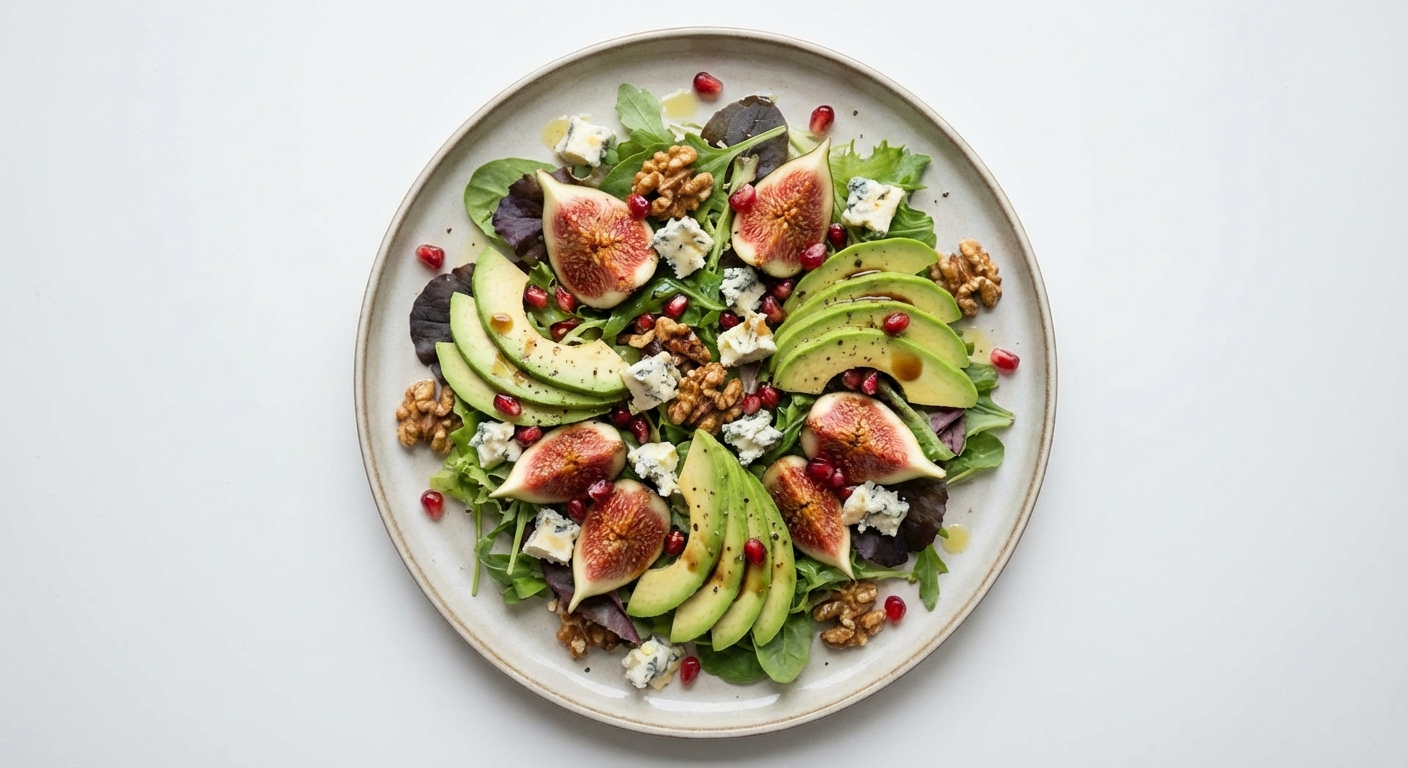 Sałatka z Fig, Gorgonzoli i Awokado