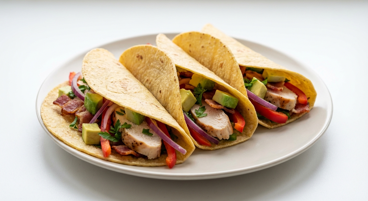 Wrapy z Kurczakiem, Awokado i Bekonem