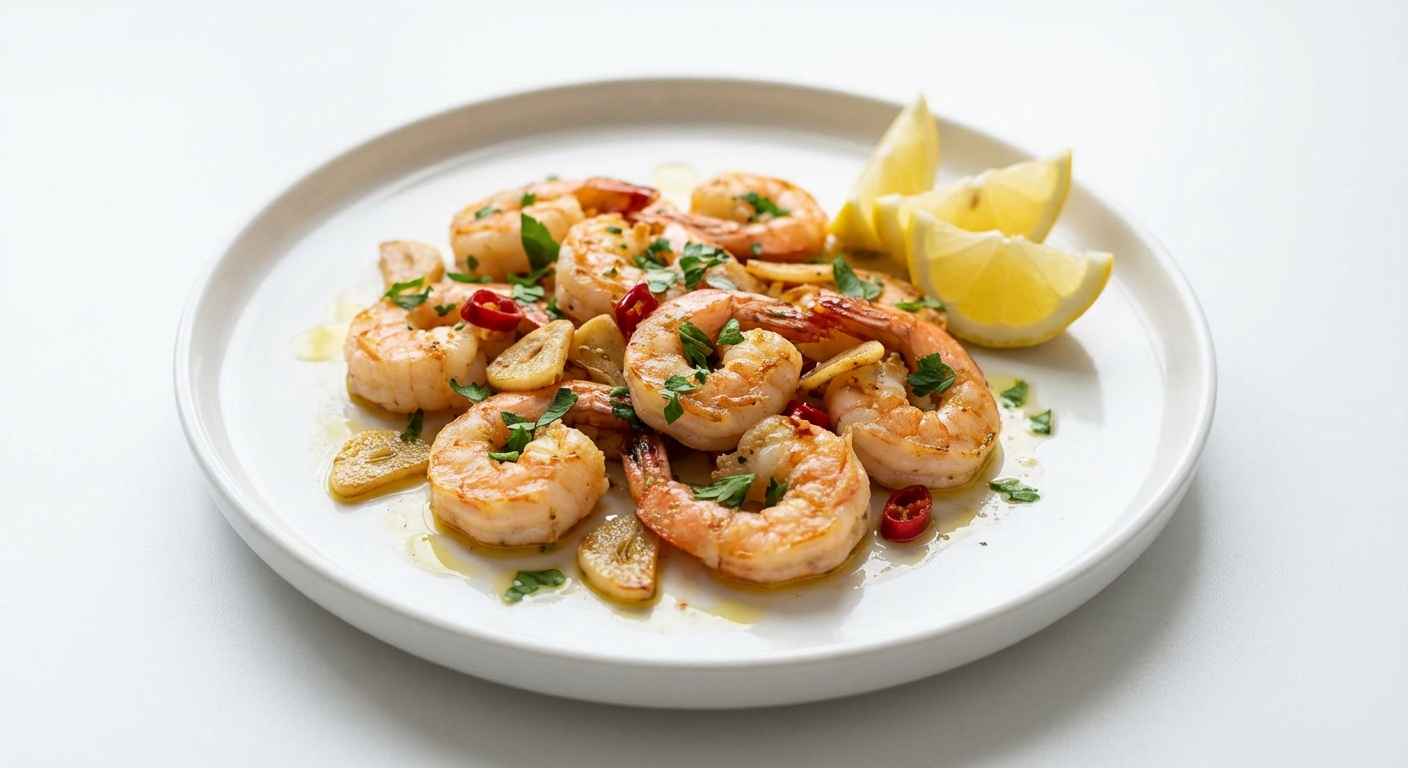 Krewetki z Czosnkiem, Chili i Pietruszką