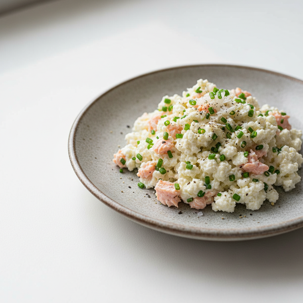 Twarożek z Łososiem, Chrzanem i Szczypiorkiem