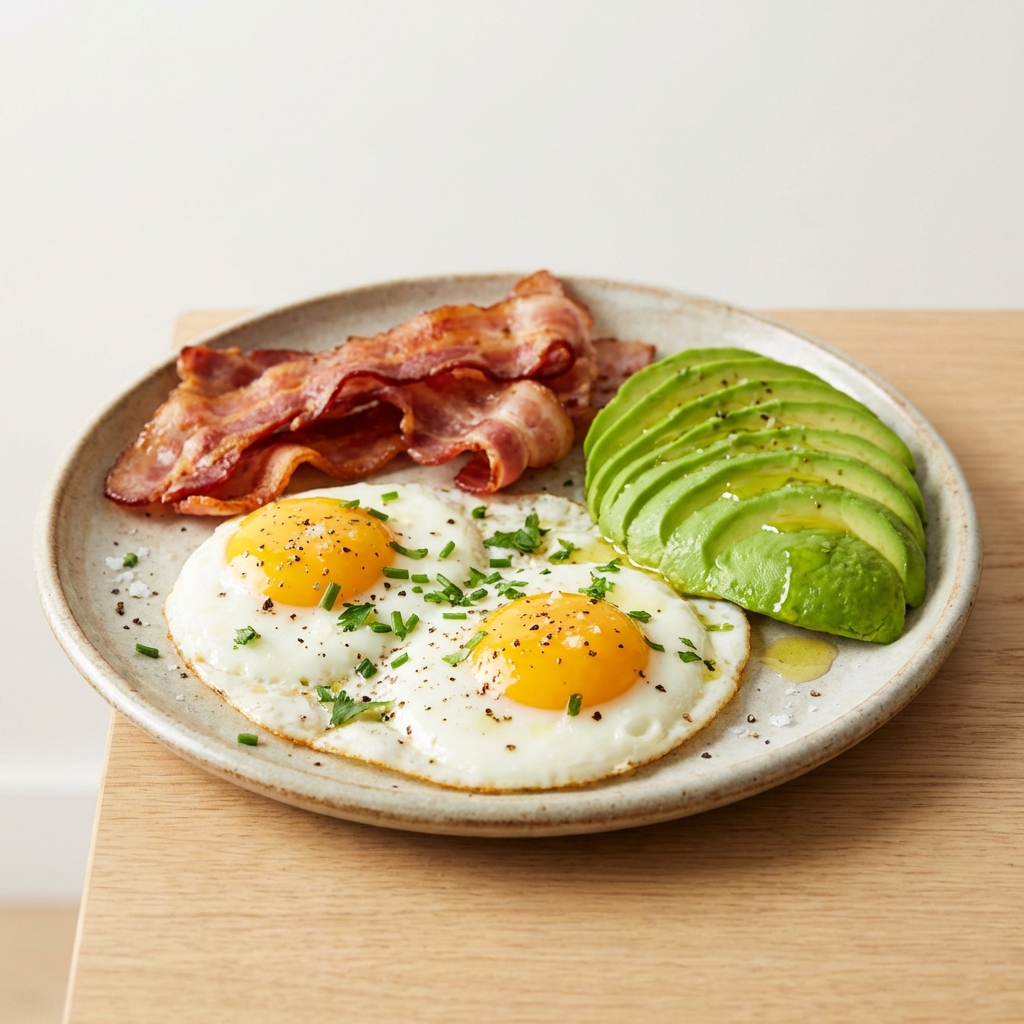 Jajka Sadzone z Bekonem i Awokado